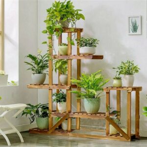 Rustic Wooden Plant Stand